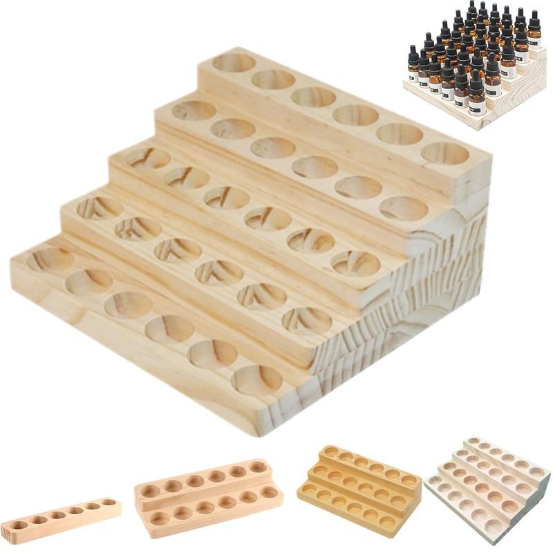 Perfume Fragrance Holder - Heavy-Duty Essential Oil Bottle Rack Natural