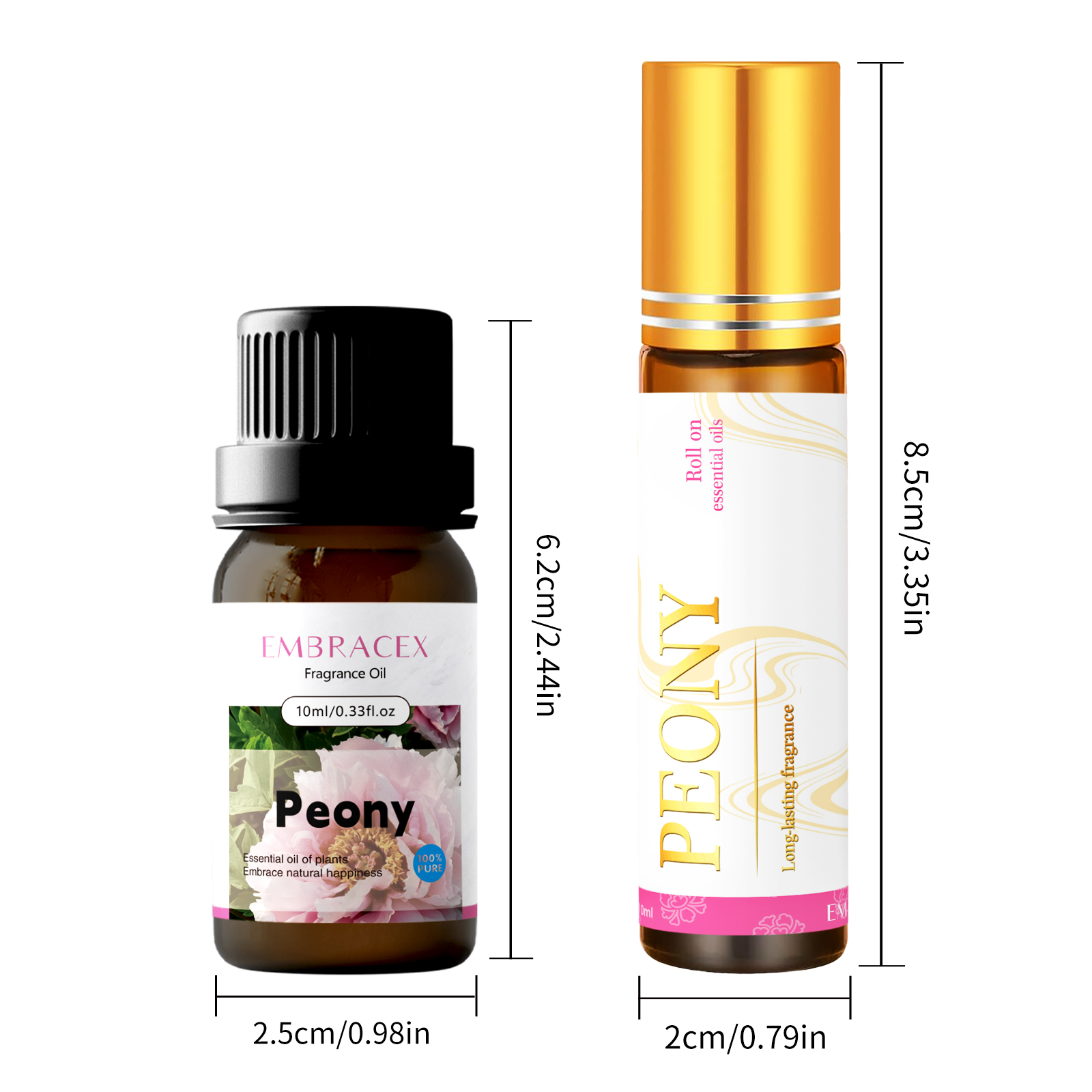 2PC/1PC 10ml Peony Essential O - Sandalwood Perfume Oil recension och pris