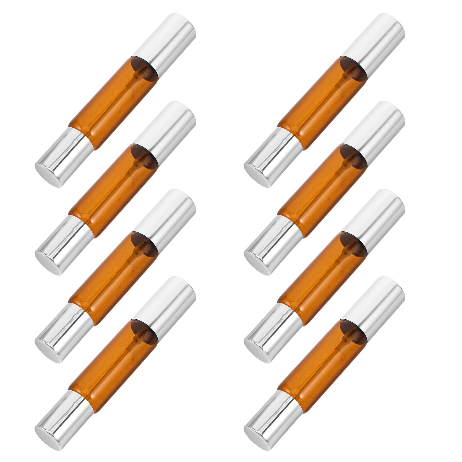 8Pcs Amber Glass Essential Oil - Perfume Travel Set recension och pris
