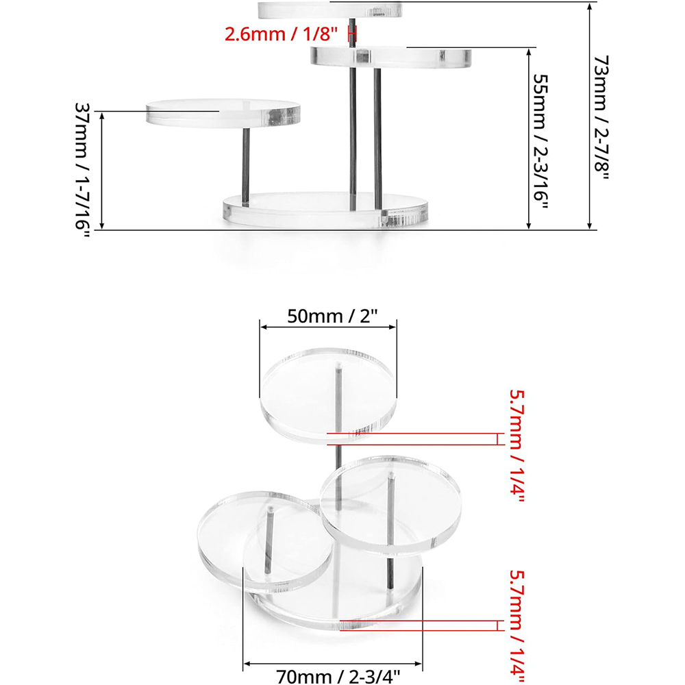 Transparent Acrylic Multi-Laye - Perfume Fragrance Holder recension och pris