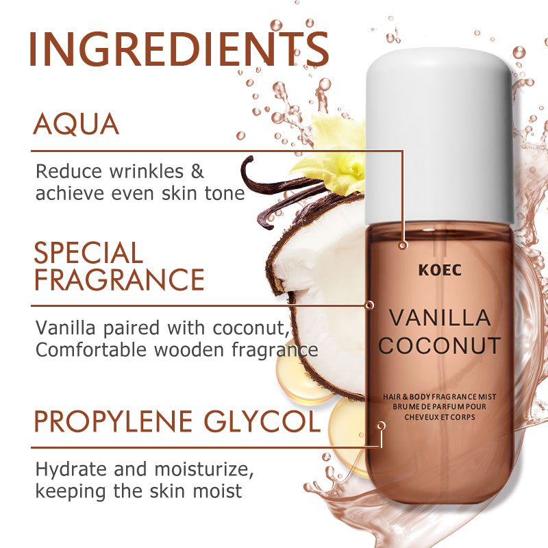 KOEC Vanilla & Coconut Fragran - Perfume Fragrance Mist recension och pris